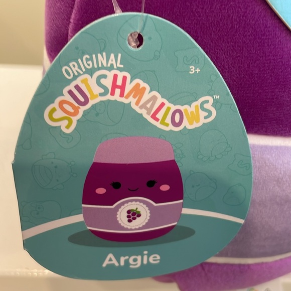 NWT 8โ Nedison the Peanut Butter & Argie the Grape ๐ Jelly Jam Squishmallow Set - Picture 4 of 7
